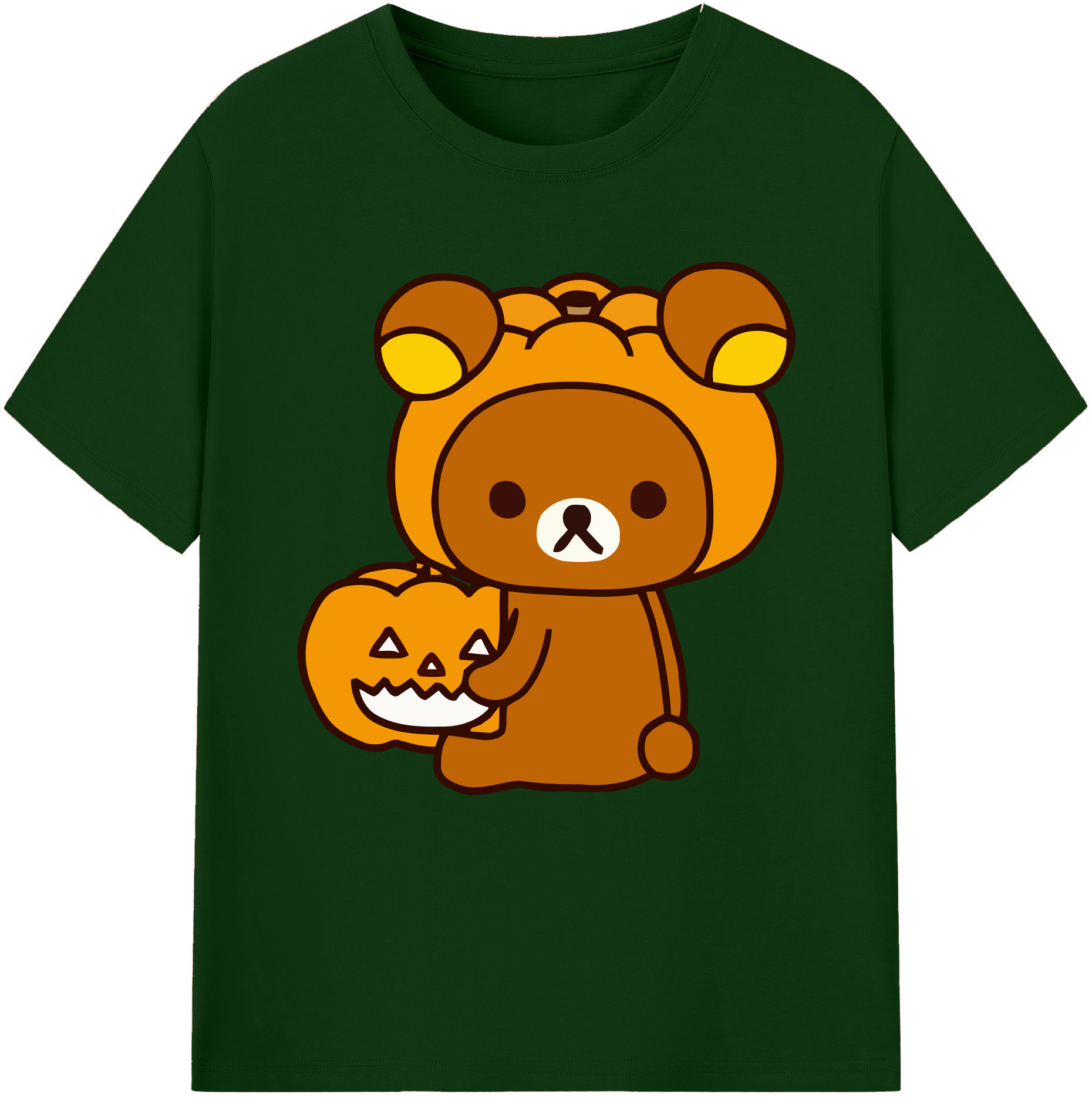 （画像用） リラックマ リラックマ キイロイトリ Rilakkuma Korilakkuma Kiiroitori 綿100％半袖Tシャツ（フロントプリント）
